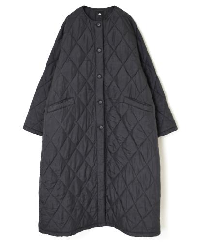 NMDS23541 (コート) PADDED SILK PLAIN C-NECK FRONT BUTTON COAT