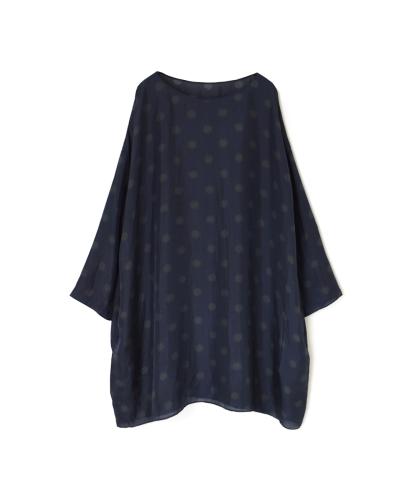 NMDS24521P(チュニック) BANGALORE SILK DOT PRINT DROP SHOULDER TUNIC