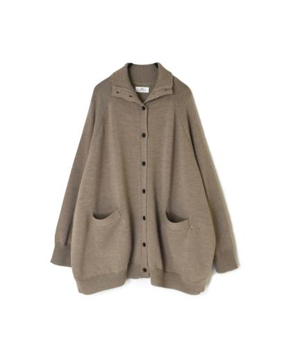 GNSL23801 (カーディガン) 7GG 2PLY PLAIN STITCH COTSWOLDS TURTLE NECK BUTTON CARDIGAN