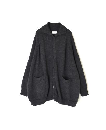 GNSL23801 (カーディガン) 7GG 2PLY PLAIN STITCH COTSWOLDS TURTLE NECK BUTTON CARDIGAN