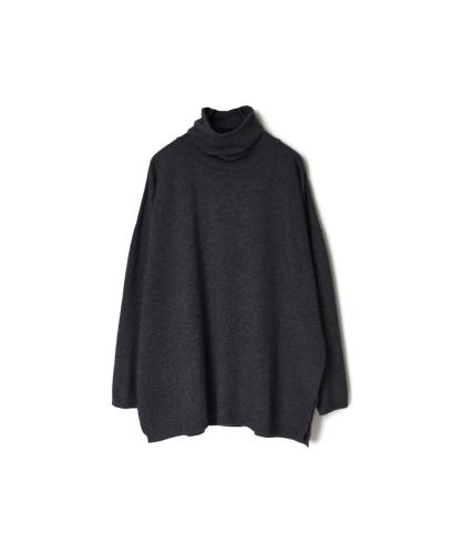 NMDSN2251D(ニット) 12GG PLAIN STITCH DROP SHOULDER POLO NECK WITH SLIT