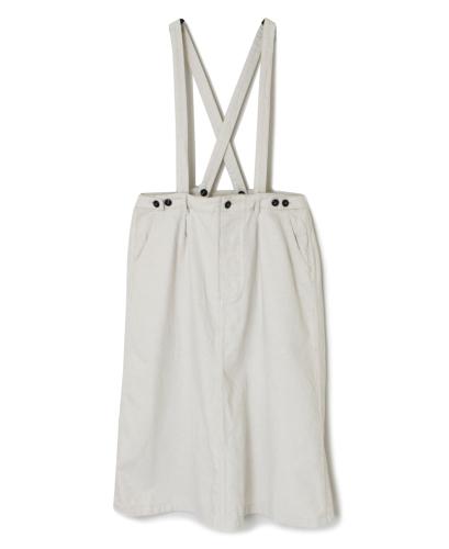 ISNAM2452(スカート) COTTON WOOL TWILL ADJUSTER TACK SKIRT WITH SUSPENDERS