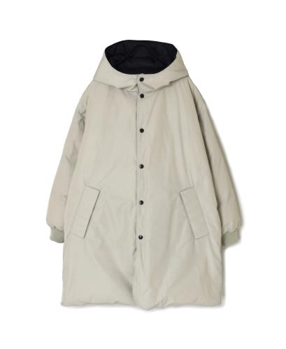 NAM2463 (コート) POLY/COTTON REVERSIBLE DOWN SNAP FRONT HOODED MIDI COAT