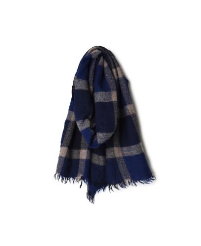 NSL18601 (ストール) BOILED WOOL BIG CHECK STOLE