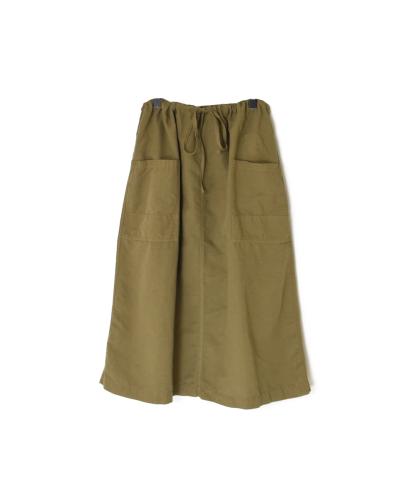 INHT2514CLD(スカート) COTTON LINEN OVERDYE EASY SKIRT