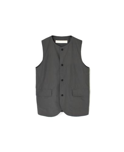 ●NVL2502CP(ベスト) 40s ORGANIC POPLIN NO COLLAR VEST