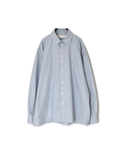 ●NVL2411(シャツ) POPLIN STRIPE REGULAR COLLAR L/SL SHIRT