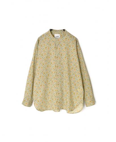 INAM2511FD(シャツ) COTTON FLOWER PRINT UTILITY BANDED COLLAR SHIRT