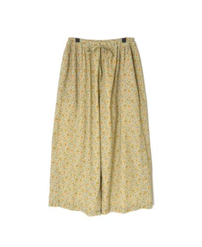 INAM2516FD(パンツ) COTTON FLOWER PRINT GATHERED EASY PANTS WITH LINING