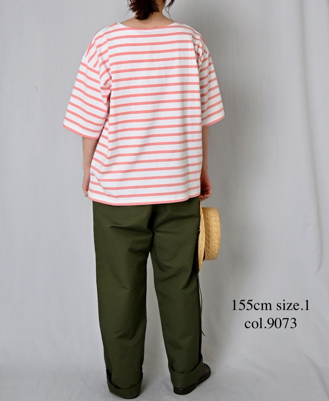 NLA2501 REGULAR STRIPE DROP SHOULDR S/SL BASQUE SHIRT