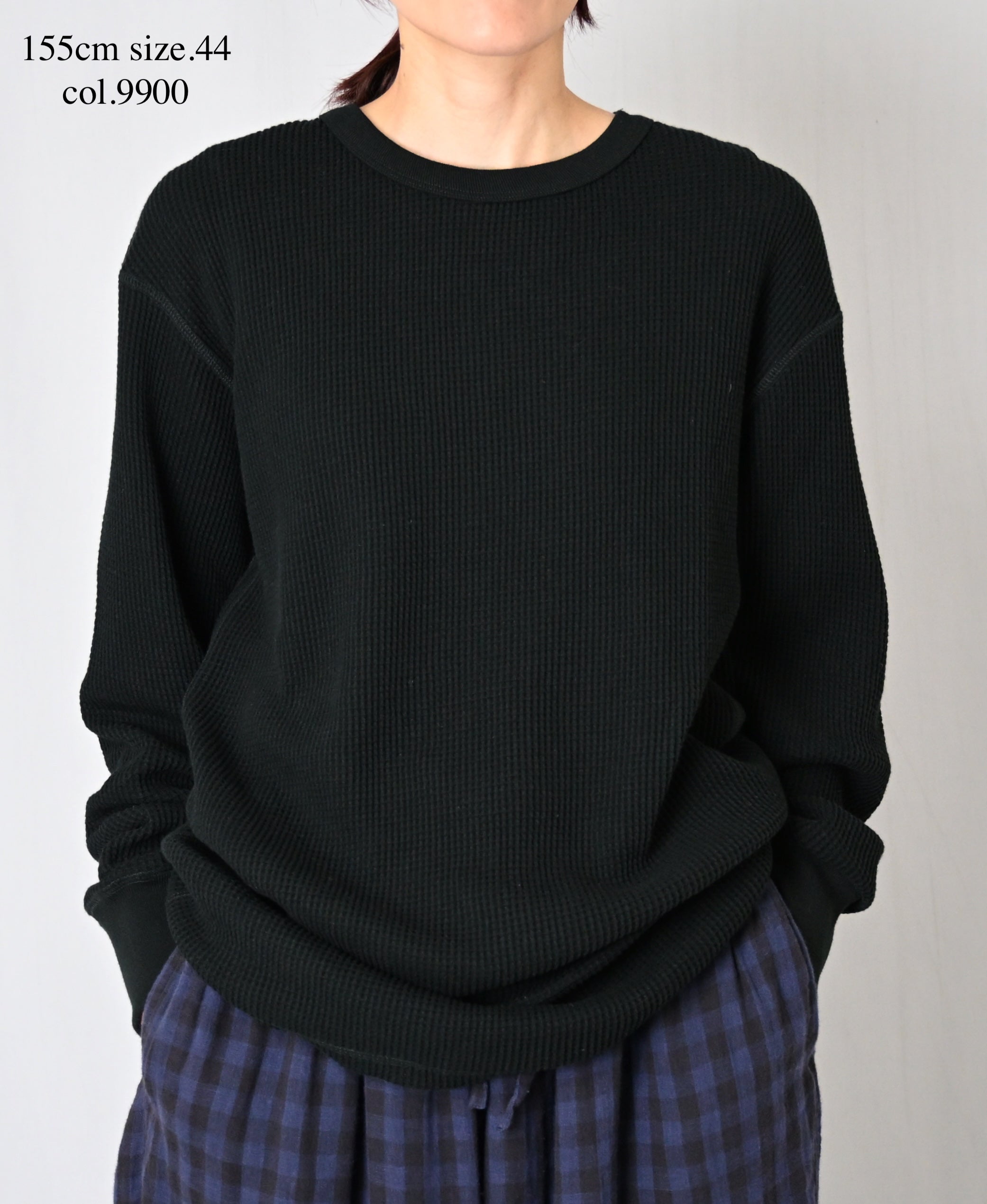GNHT2671 COTTON WAFFLE CREW NECK L/SL T-SHIRTS