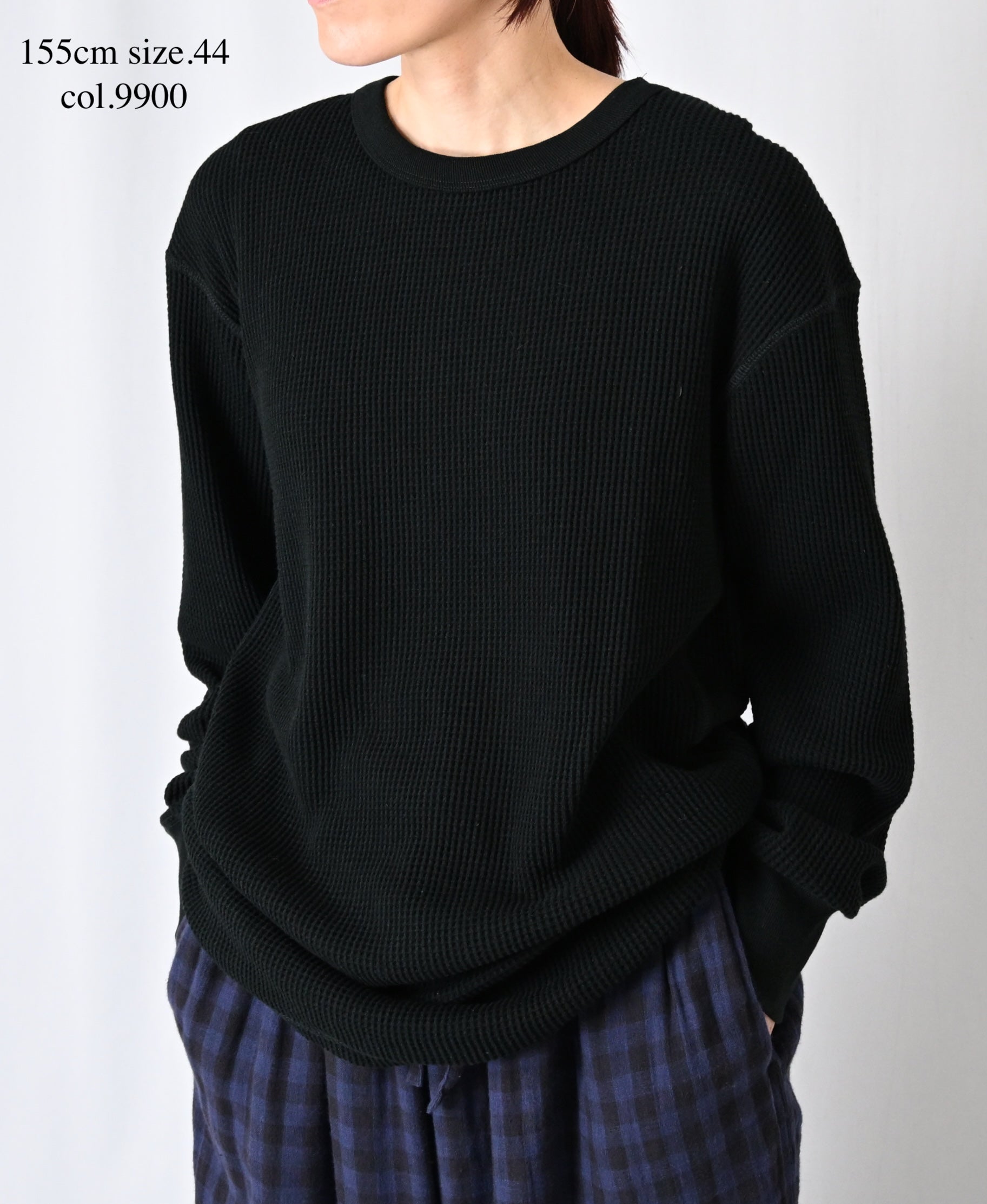 GNHT2671 COTTON WAFFLE CREW NECK L/SL T-SHIRTS