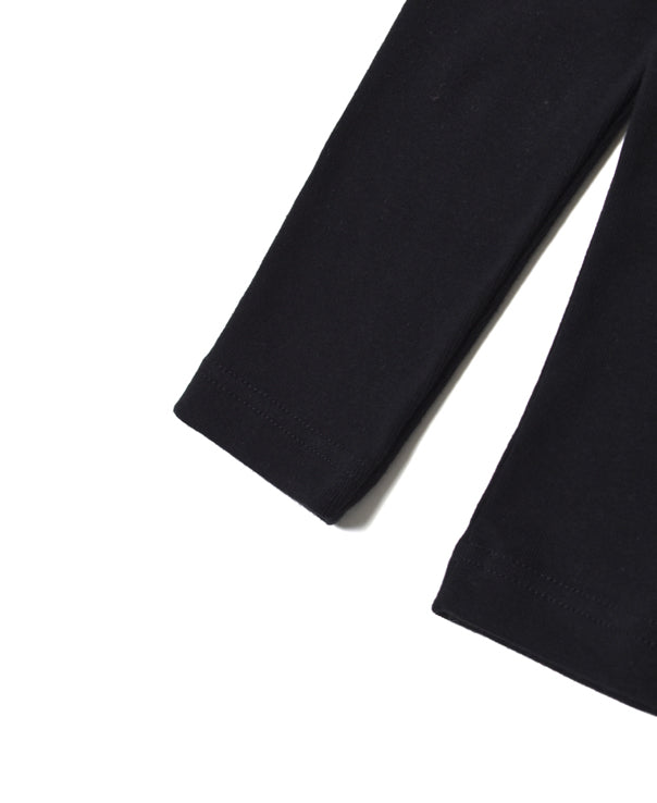 NMF1051 1×1 COTTON RIB TURTLE-NECK L/SL T-SHIRT