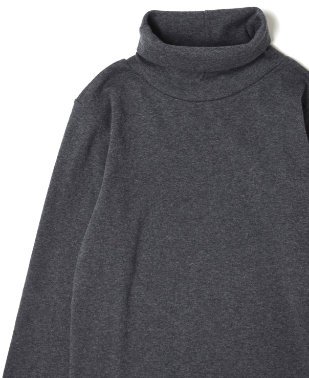 NMF1051 1×1 COTTON RIB TURTLE-NECK L/SL T-SHIRT