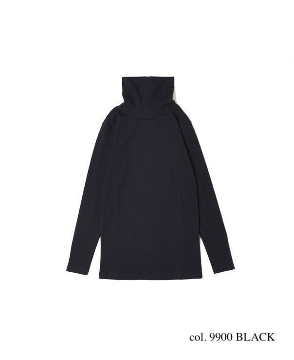 NMF1051 1×1 COTTON RIB TURTLE-NECK L/SL T-SHIRT