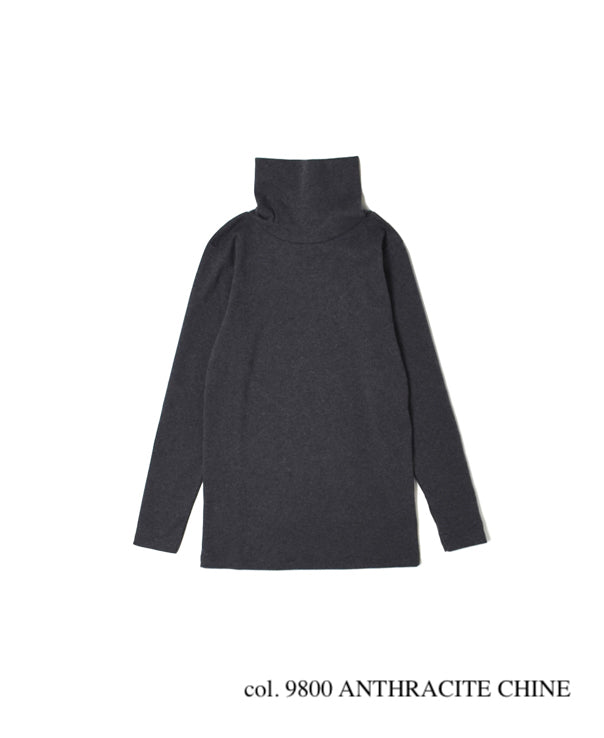 NMF1051 1×1 COTTON RIB TURTLE-NECK L/SL T-SHIRT