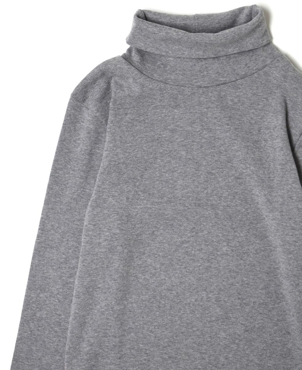 NMF1051 1×1 COTTON RIB TURTLE-NECK L/SL T-SHIRT