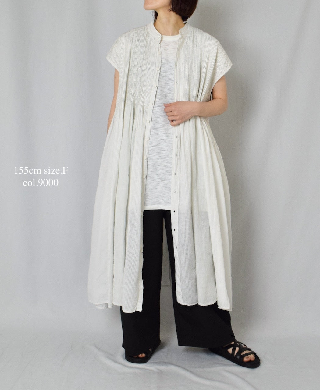 GNSL24043 SLUB VINTAGE CREW-NECK FRENCH/SL LONG SHIRT