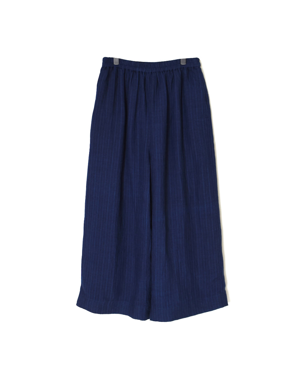 INMDS25122 YARN DYE NATURAL INDIGO EASY PANTS
