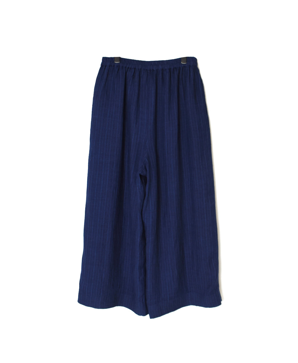 INMDS25122 YARN DYE NATURAL INDIGO EASY PANTS