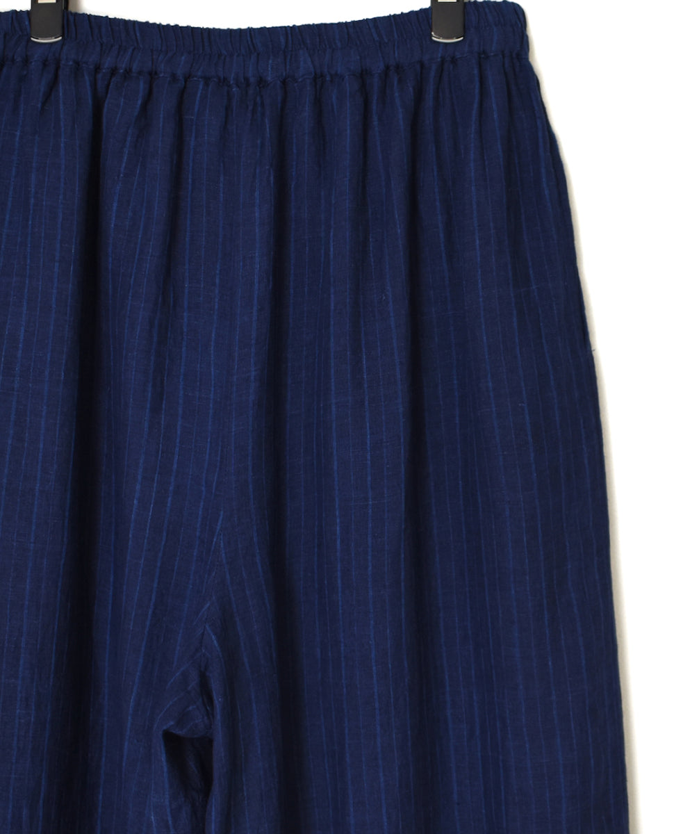 INMDS25122 YARN DYE NATURAL INDIGO EASY PANTS