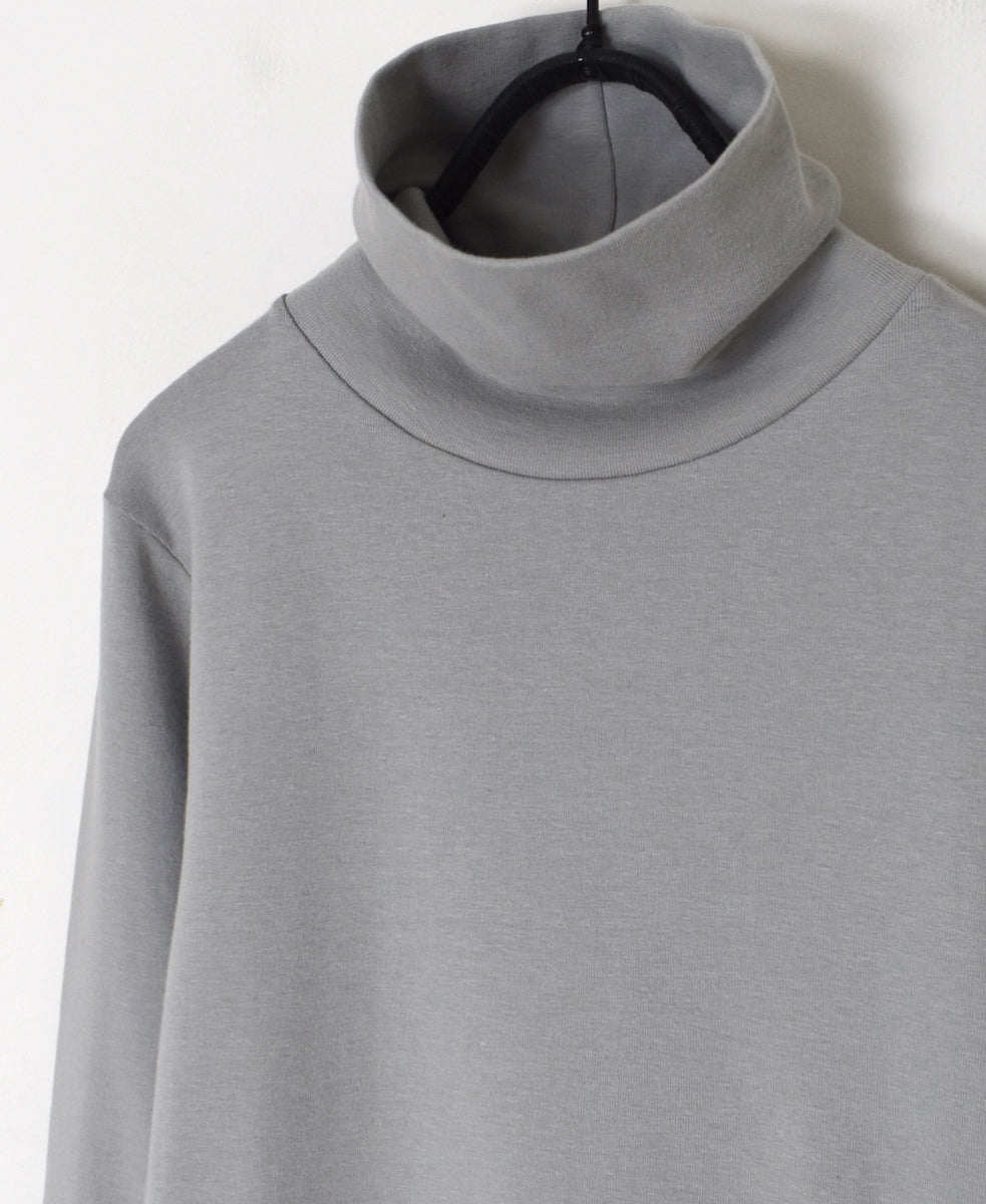 NMF1051 1×1 COTTON RIB TURTLE-NECK L/SL T-SHIRT