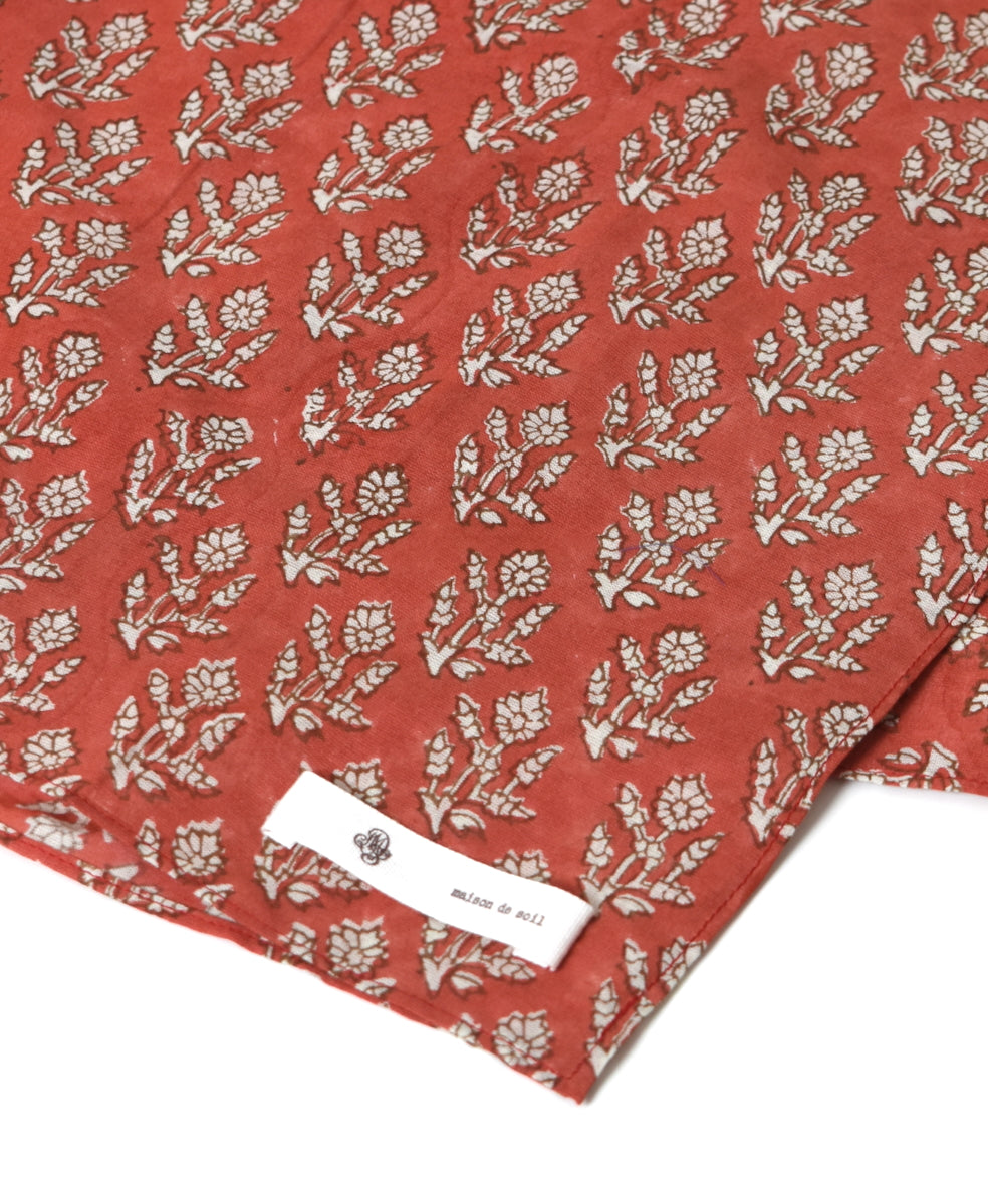 ZMD0408 BLOCK PRINT SCARF 60×60cm