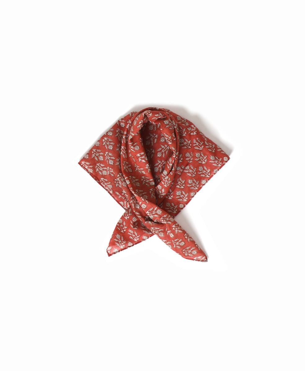 ZMD0408 BLOCK PRINT SCARF 60×60cm