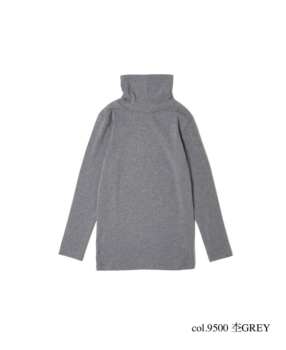 NMF1051 1×1 COTTON RIB TURTLE-NECK L/SL T-SHIRT