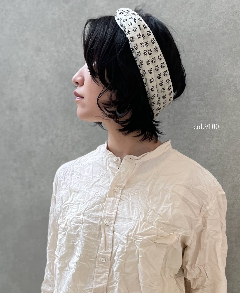 ZMD0408 BLOCK PRINT SCARF 60×60cm