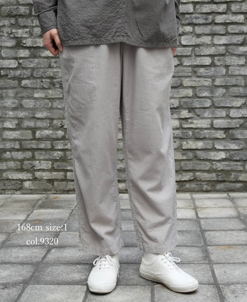 MDSH2483D 80s ORGANIC COTTON  ( BIG CHECK x SMALL CHECK ) OVERDYE EASY PANTS WITH LINING