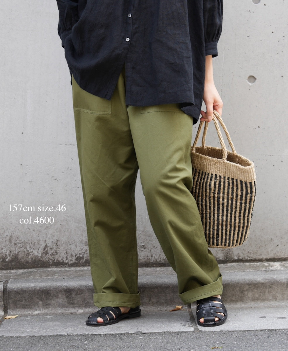 GNHT2451CL COTTON/LINEN KERSEY BAKER PANTS