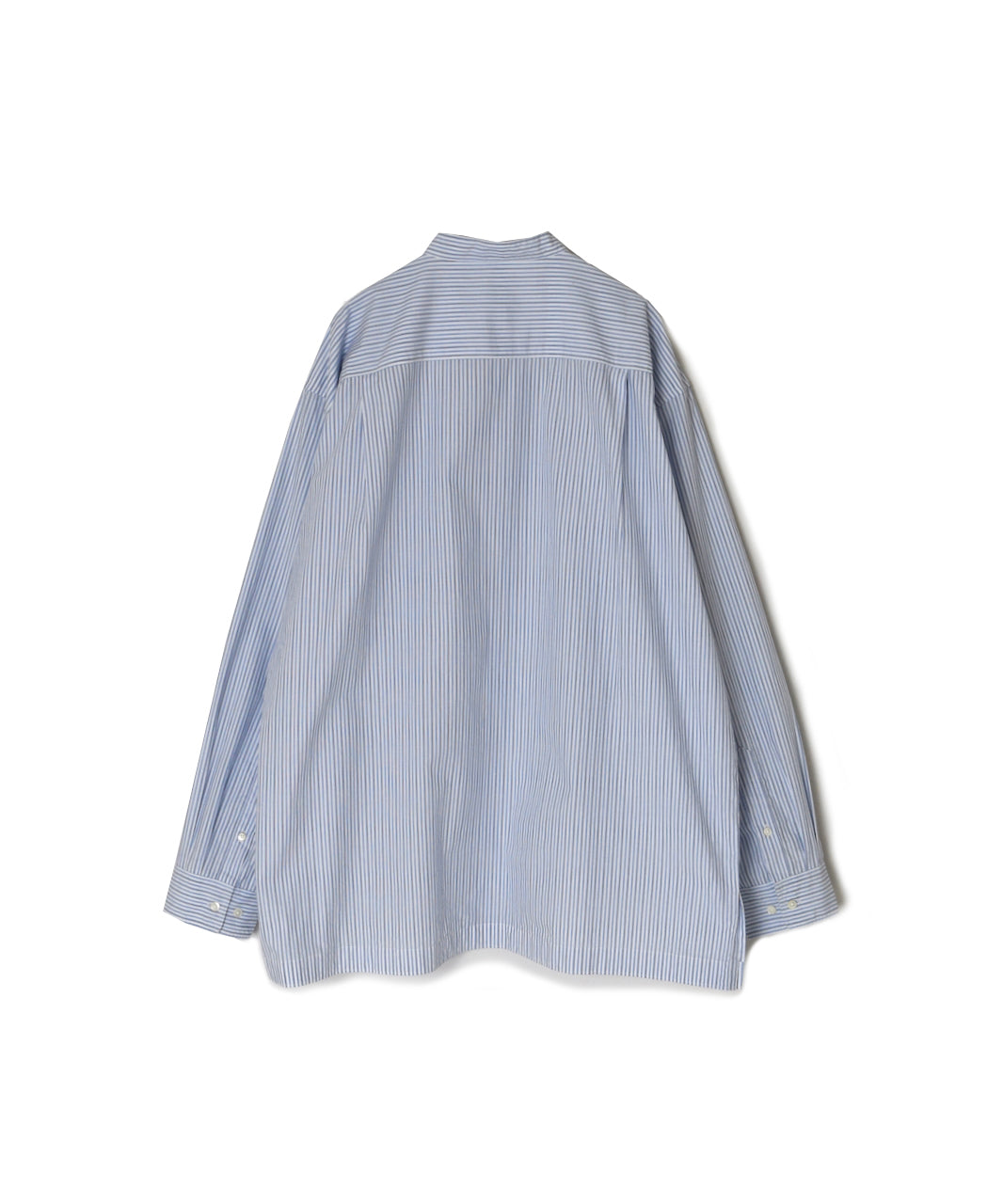 NVL2613 POPLIN STRIPE BANDED COLLAR L/SL SHIRT
