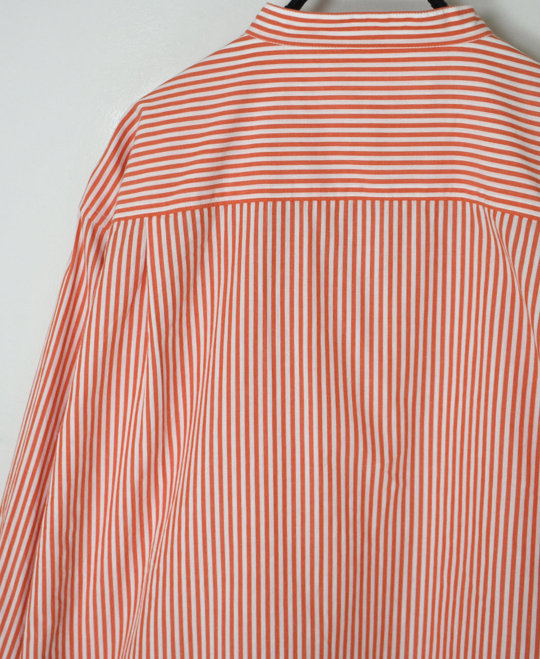 NVL2613 POPLIN STRIPE BANDED COLLAR L/SL SHIRT