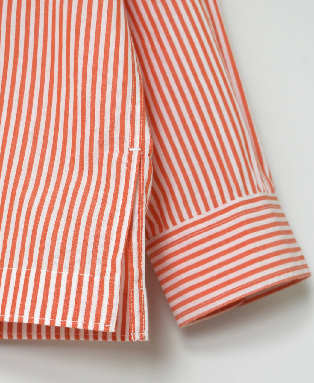 NVL2613 POPLIN STRIPE BANDED COLLAR L/SL SHIRT