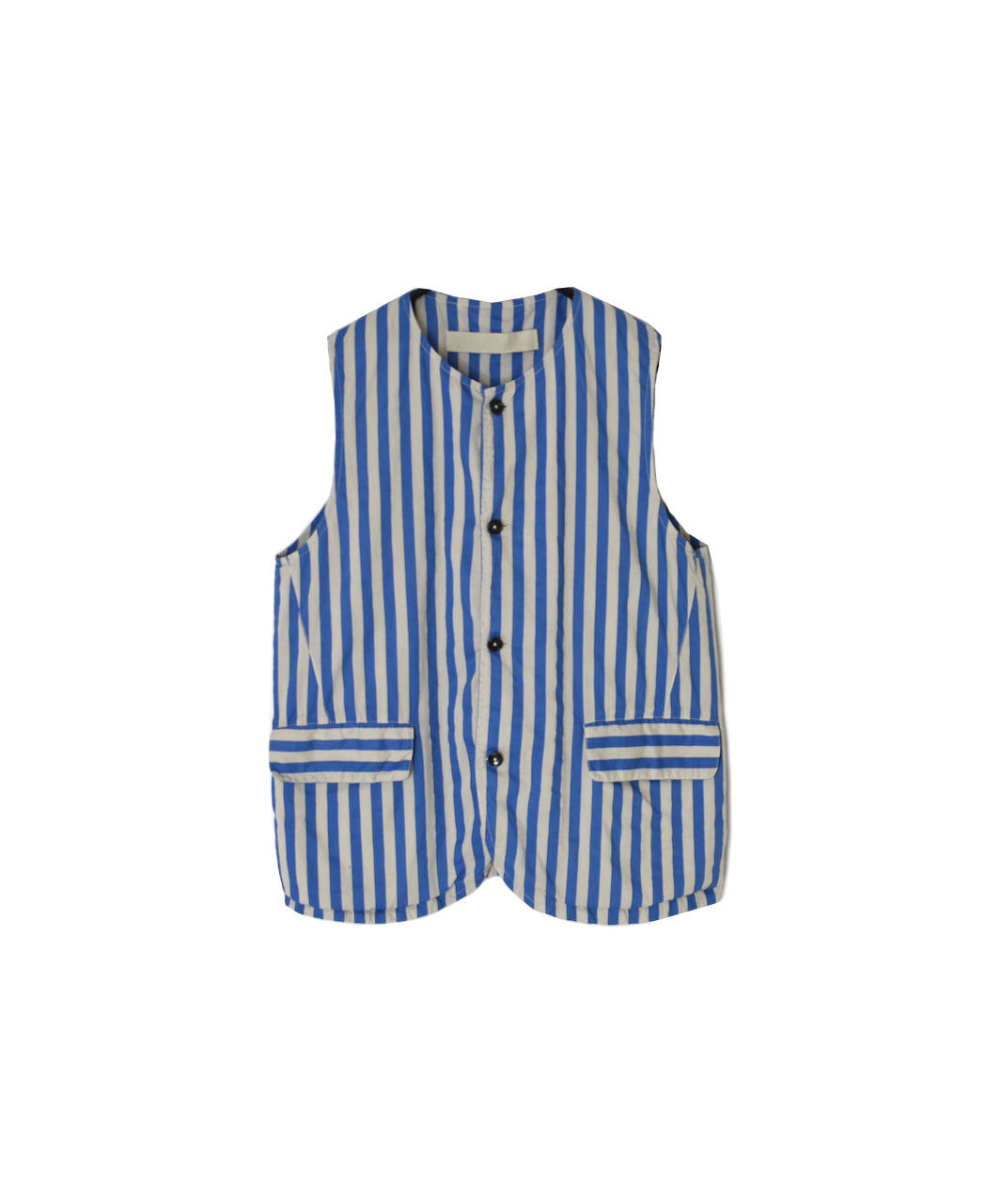 NVL2401PSD POPLIN WIDE STRIPE (OVERDYE) NO COLLAR VEST – Narumi
