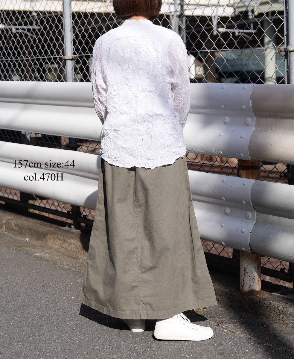 INHT2514CHW COTTON HERRINGBONE WASH  EASY SKIRT