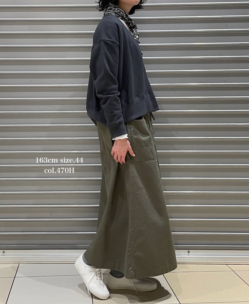 INHT2514CHW COTTON HERRINGBONE WASH  EASY SKIRT