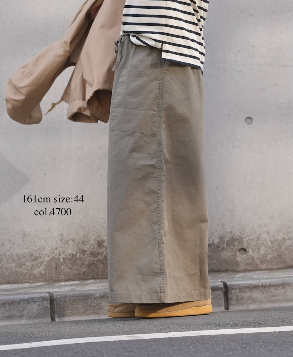 INHT2514CHW COTTON HERRINGBONE WASH  EASY SKIRT