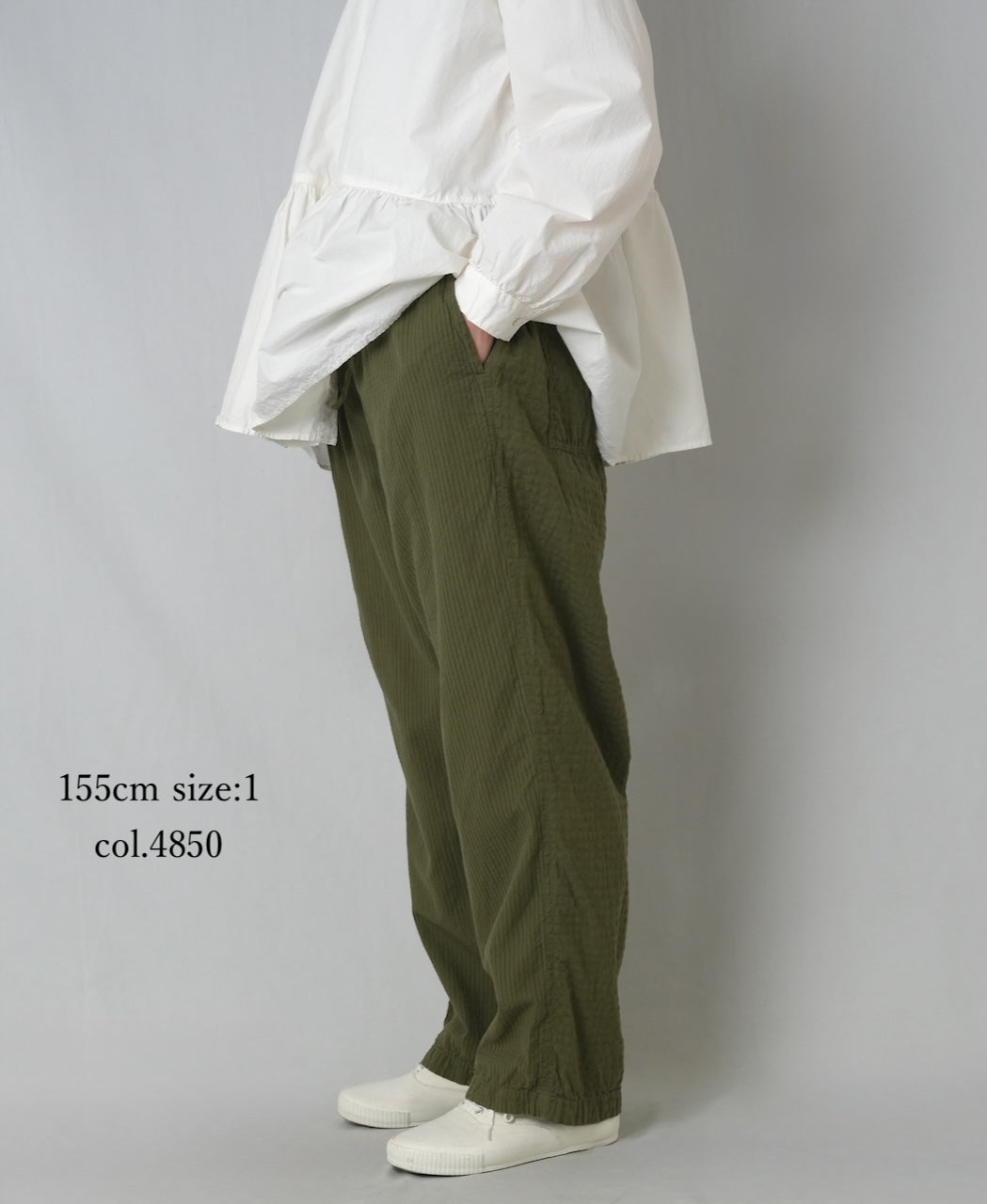 MDSH2483D 80s ORGANIC COTTON  ( BIG CHECK x SMALL CHECK ) OVERDYE EASY PANTS WITH LINING