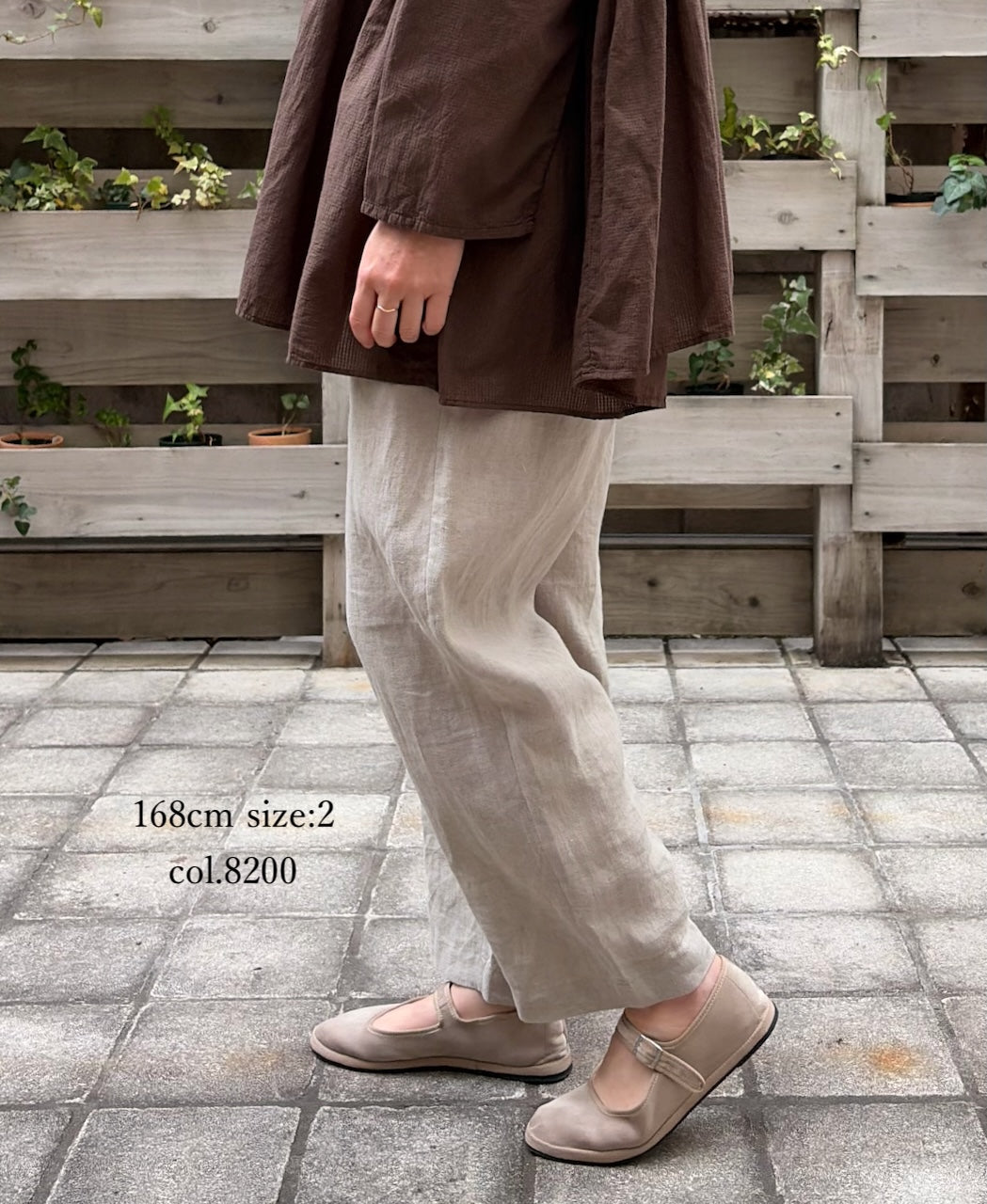 GNMDS2501FL 40s FRENCH LINEN DYED CANVAS 2TUCK TAPERED EASY PANTS