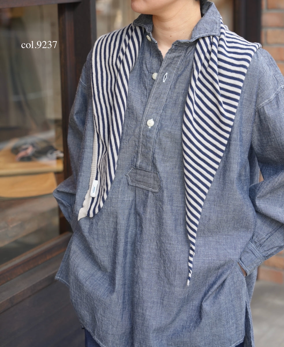 CLNAM2402S COTTON STRIPE TRIANGLE SCARF