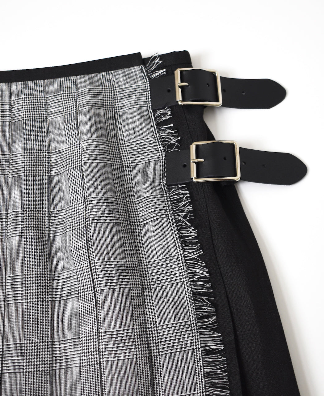NOD2501PW ILISH LINEN LOW WAIST PLEATS WRAP SKIRT LENGTH 80cm