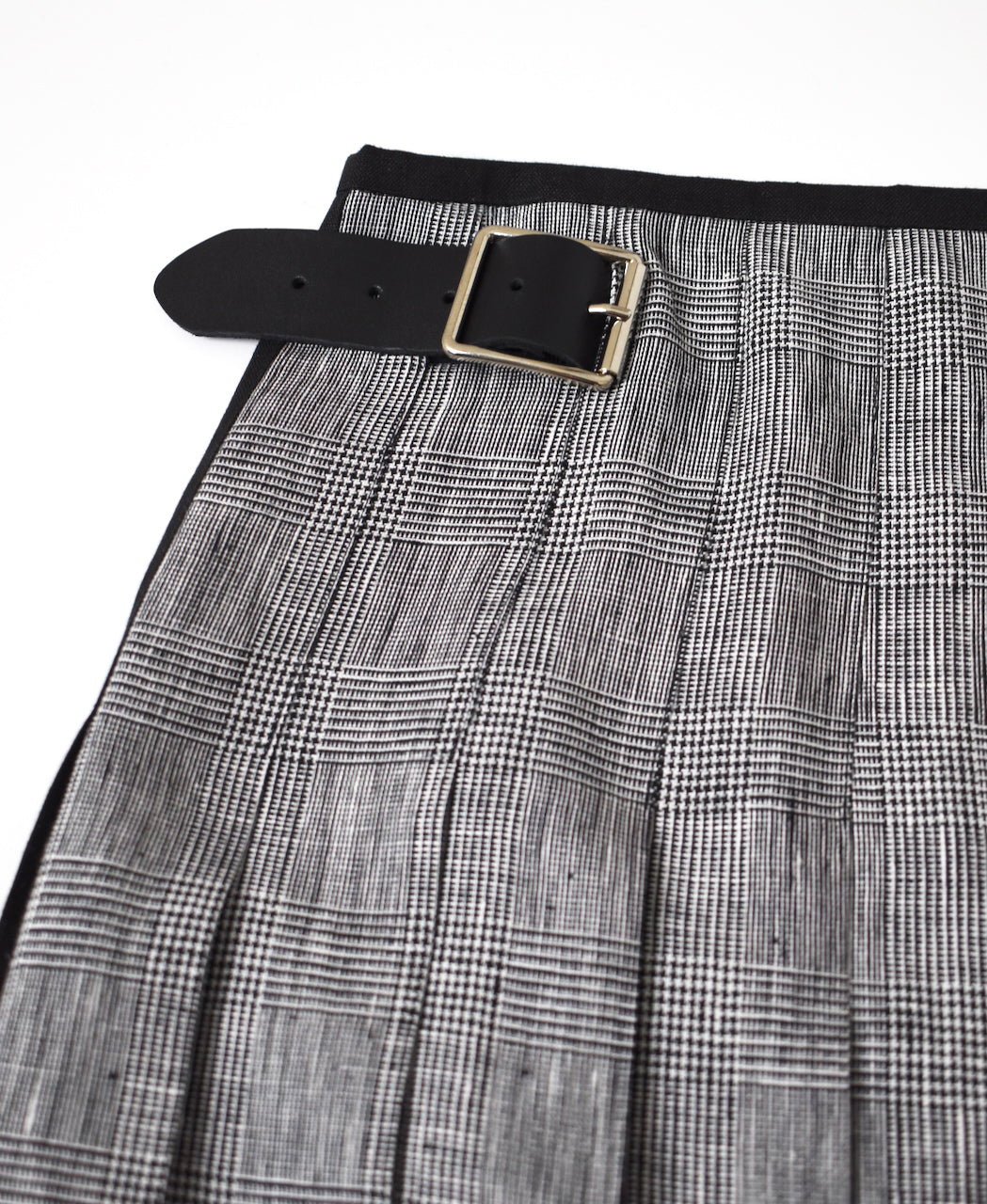 NOD2501PW ILISH LINEN LOW WAIST PLEATS WRAP SKIRT LENGTH 80cm