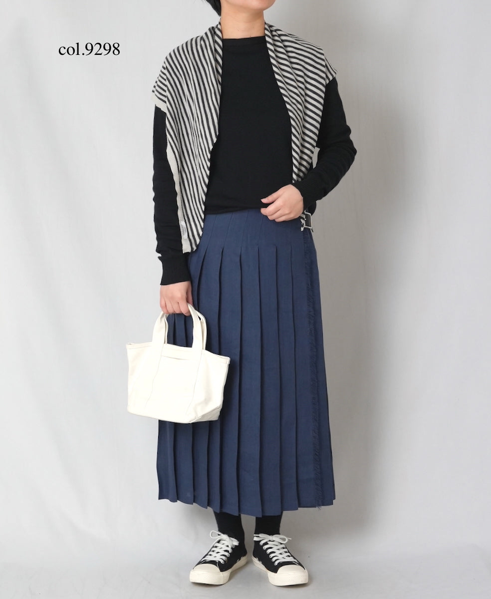 CLNAM2402S COTTON STRIPE TRIANGLE SCARF