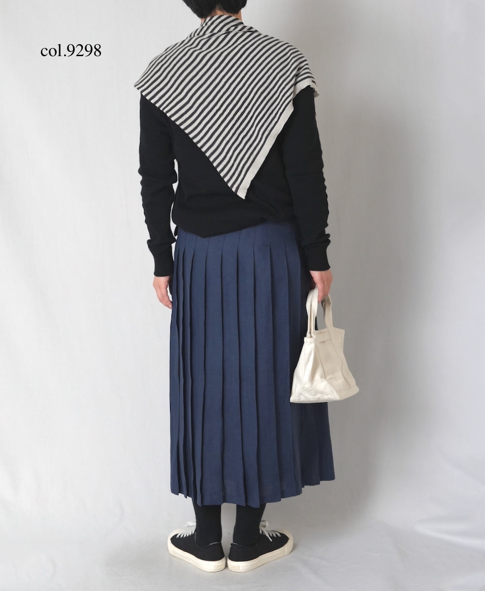 CLNAM2402S COTTON STRIPE TRIANGLE SCARF