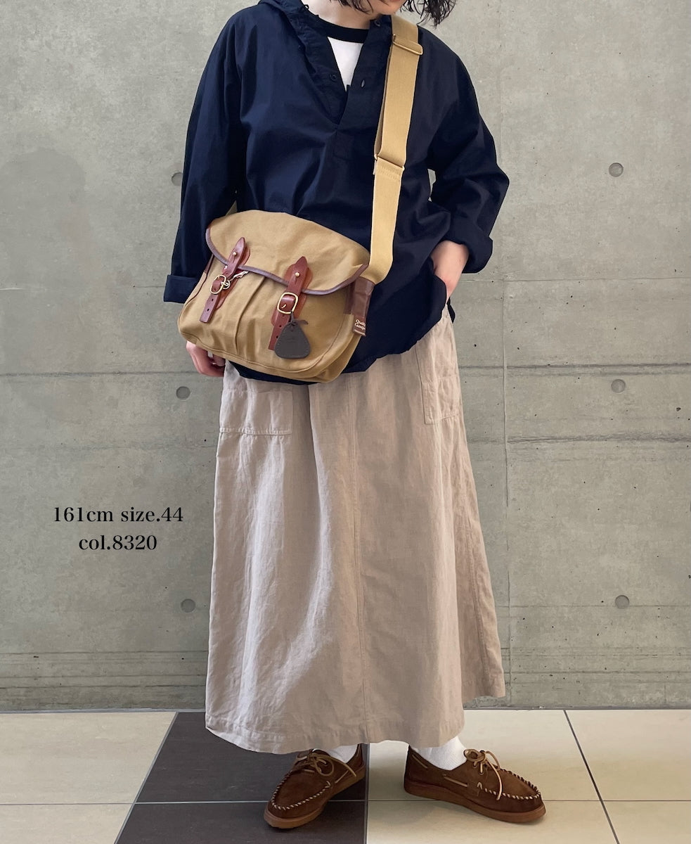 INHT2514CLD COTTON LINEN PLAIN  OVERDYE EASY SKIRT