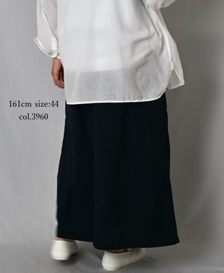 INHT2514CLD COTTON LINEN PLAIN  OVERDYE EASY SKIRT