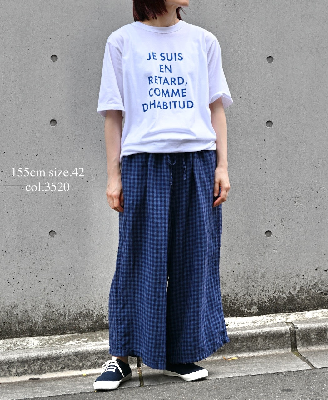 LNHT1713LC LINEN CHECK OVERDYE EASY PANTS