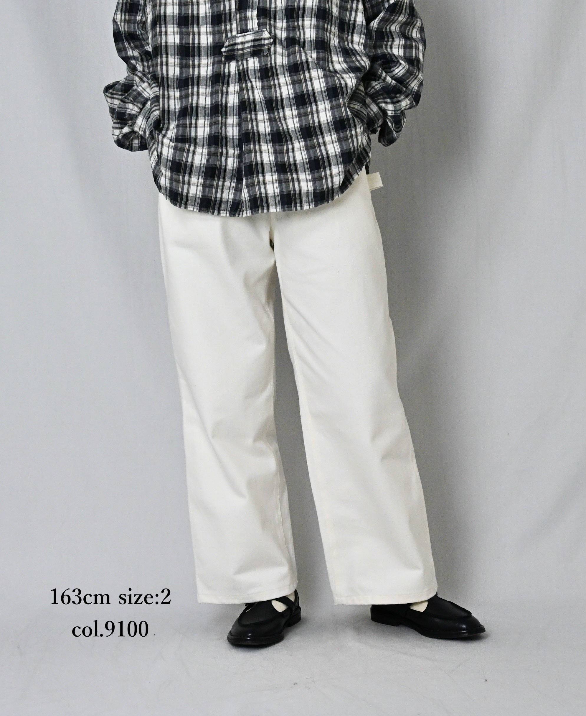 GNAM2651 13oz NATURAL SLUB DENIM PAINTER PANTS